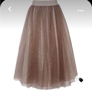 Elegant Brown A-Line Skirt